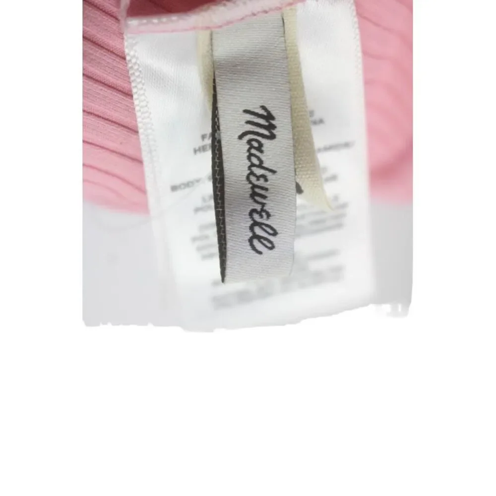 Madewell Womens Second Wave Ribbed Underwire Bikini Top Rose Petal Size XS